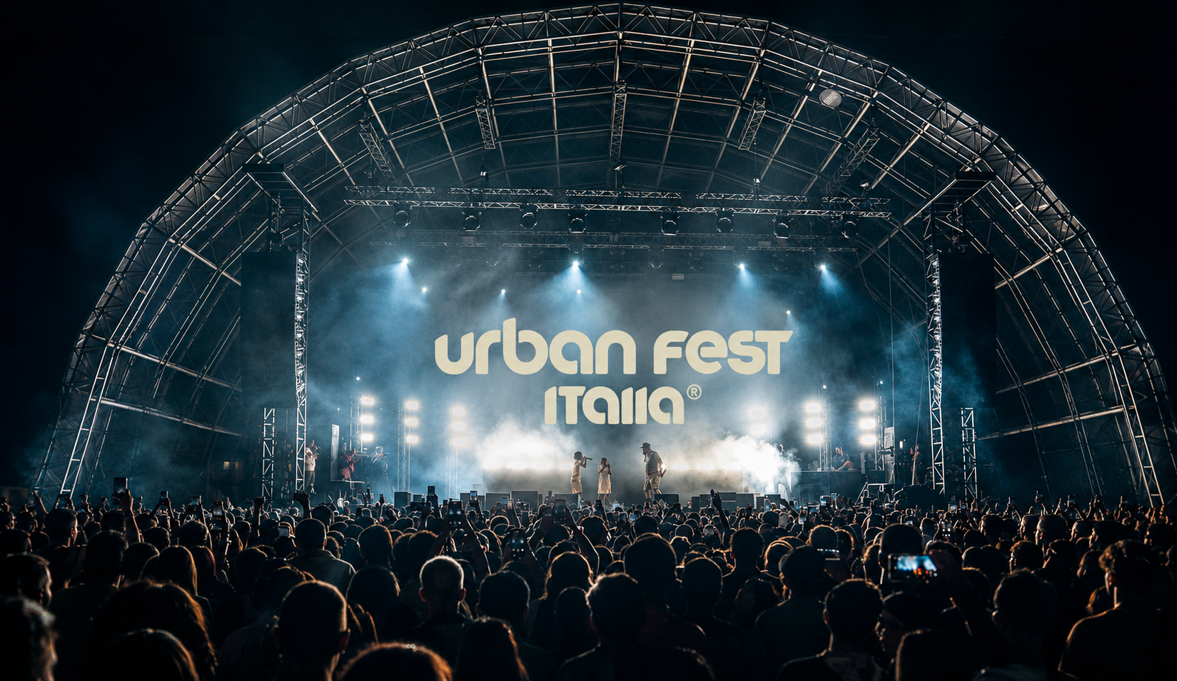 Urban Fest Italia® — palco con fiamme, laser e maxischermo